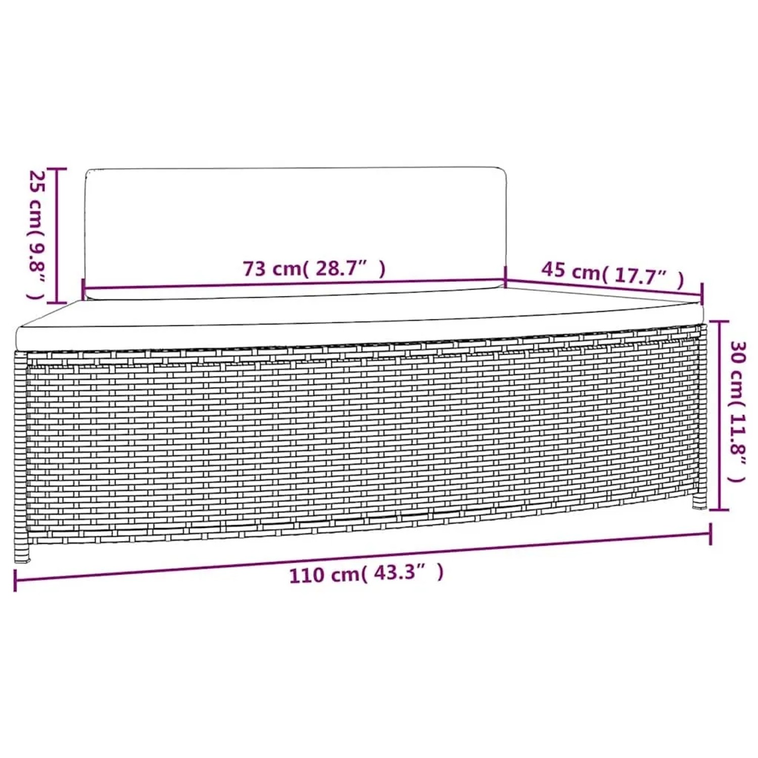 vidaXL Whirlpool-Bänke mit Auflagen 2 Stk Grau Poly Rattan 362263_10
