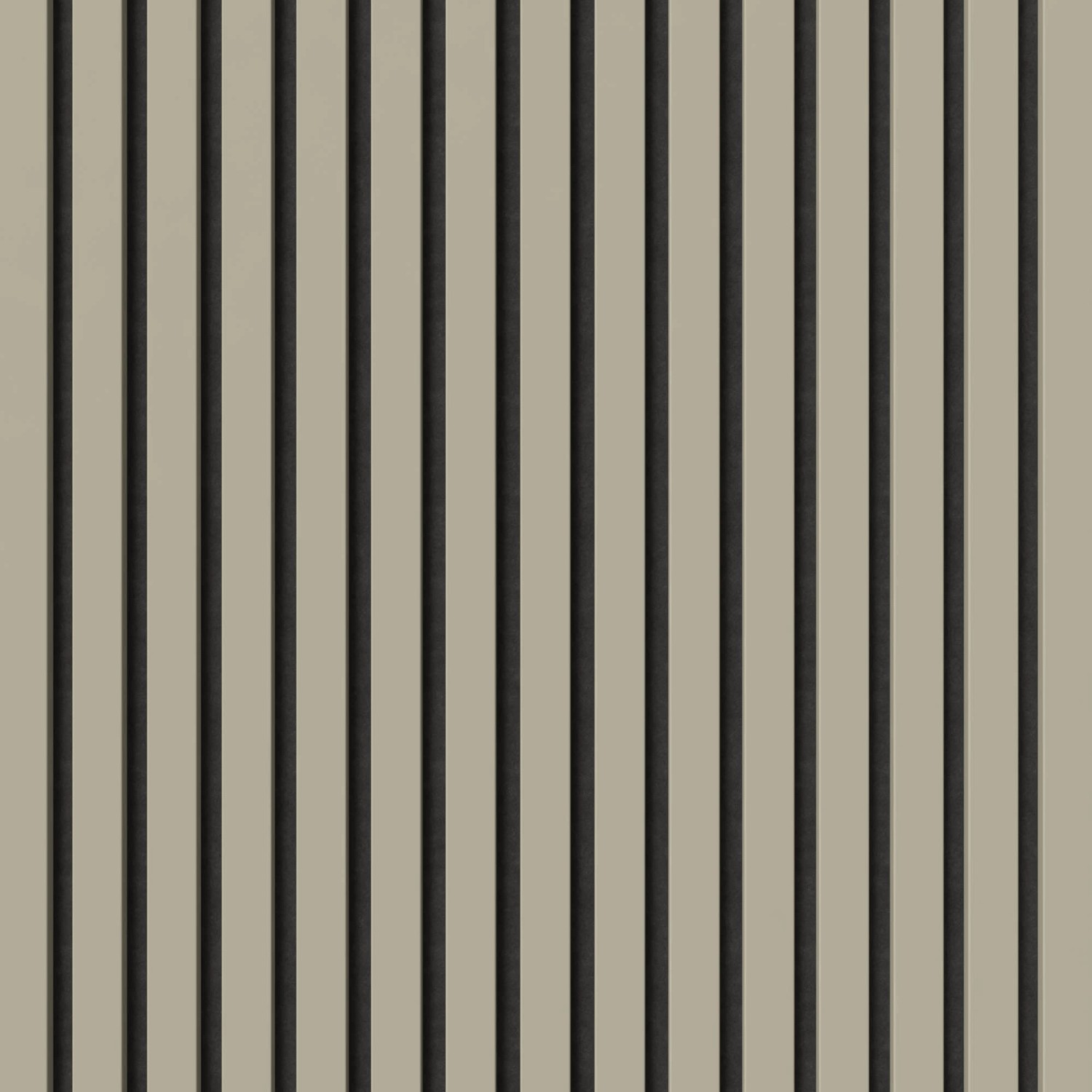 Akustikpaneel Muster Sandgrau/Schwarz, folierte Wand- und Deckenverkleidung.