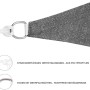 WOLTU Sonnensegel Sonnenschutz Atmungsaktiv HDPE Grau 5x5x5 m_5