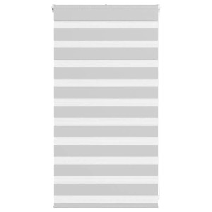 vidaXL Doppelrollo Hellgrau 80x100 cm Stoffbreite 75,9 cm Polyester 4014413