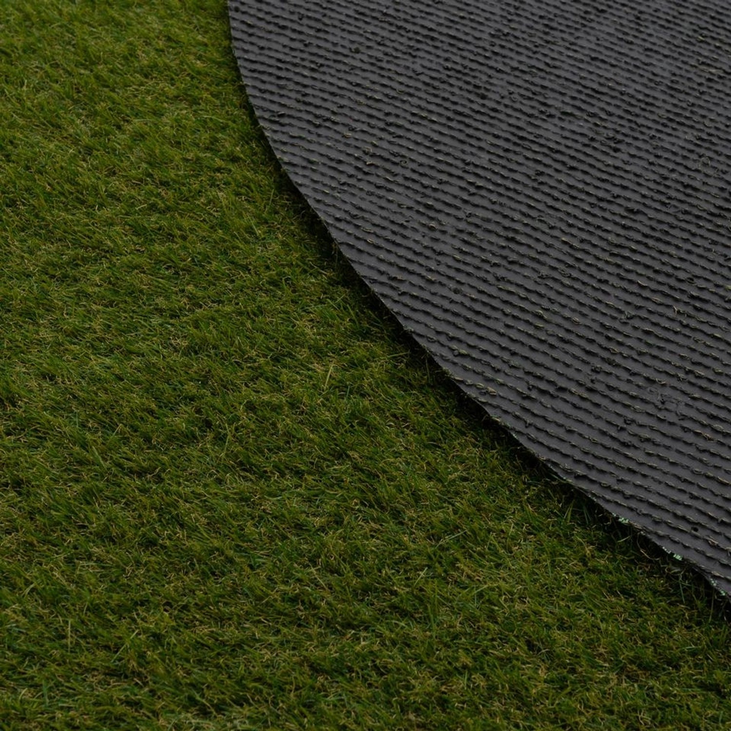 Snapstyle Luxus Kunstrasen Rasenteppich Chelsea Rund Grün 133x133cm