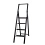 TRUTZHOLM Alu Trittleiter 4 Stufig Klappbar mit Handlauf 150kg Schwarz_4