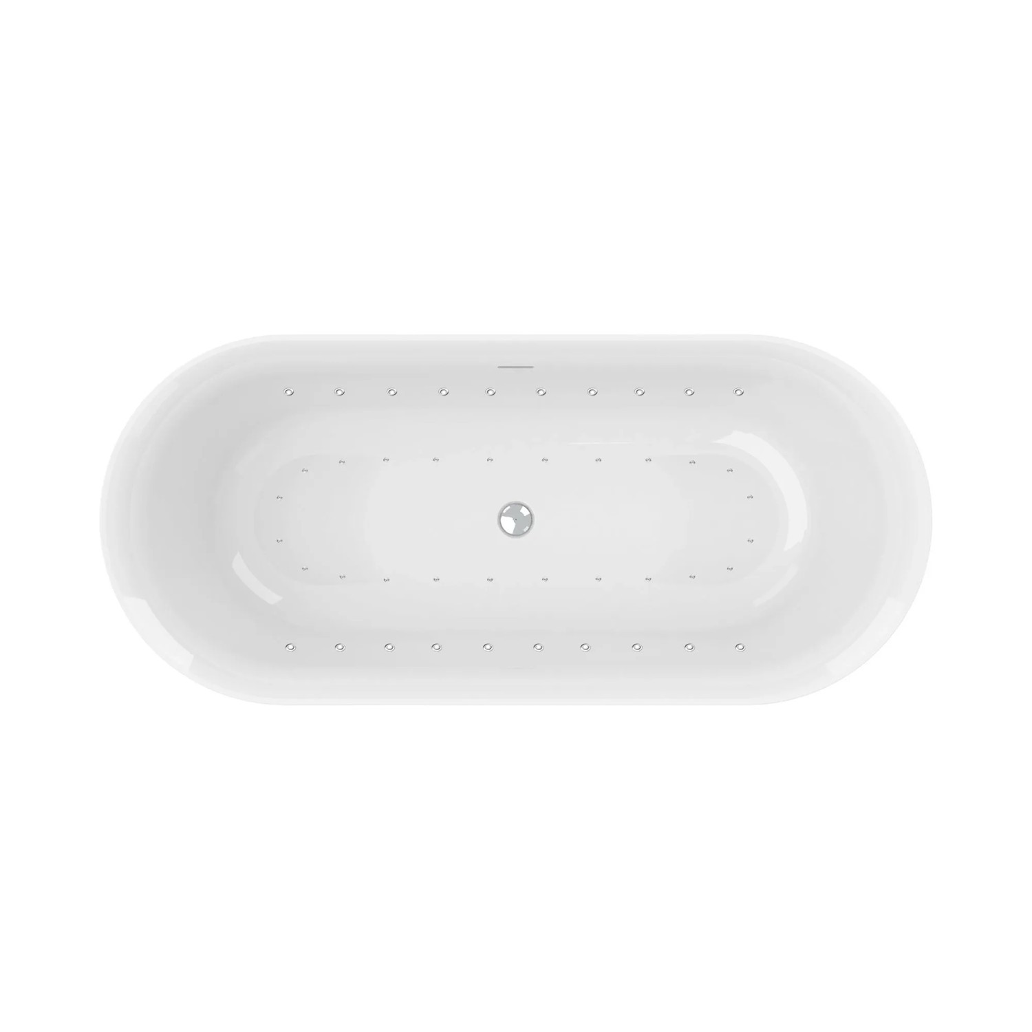 Ottofond Whirlpool Mince Freistehend Light & Silent-System 170 cm x 75 cm Weiß