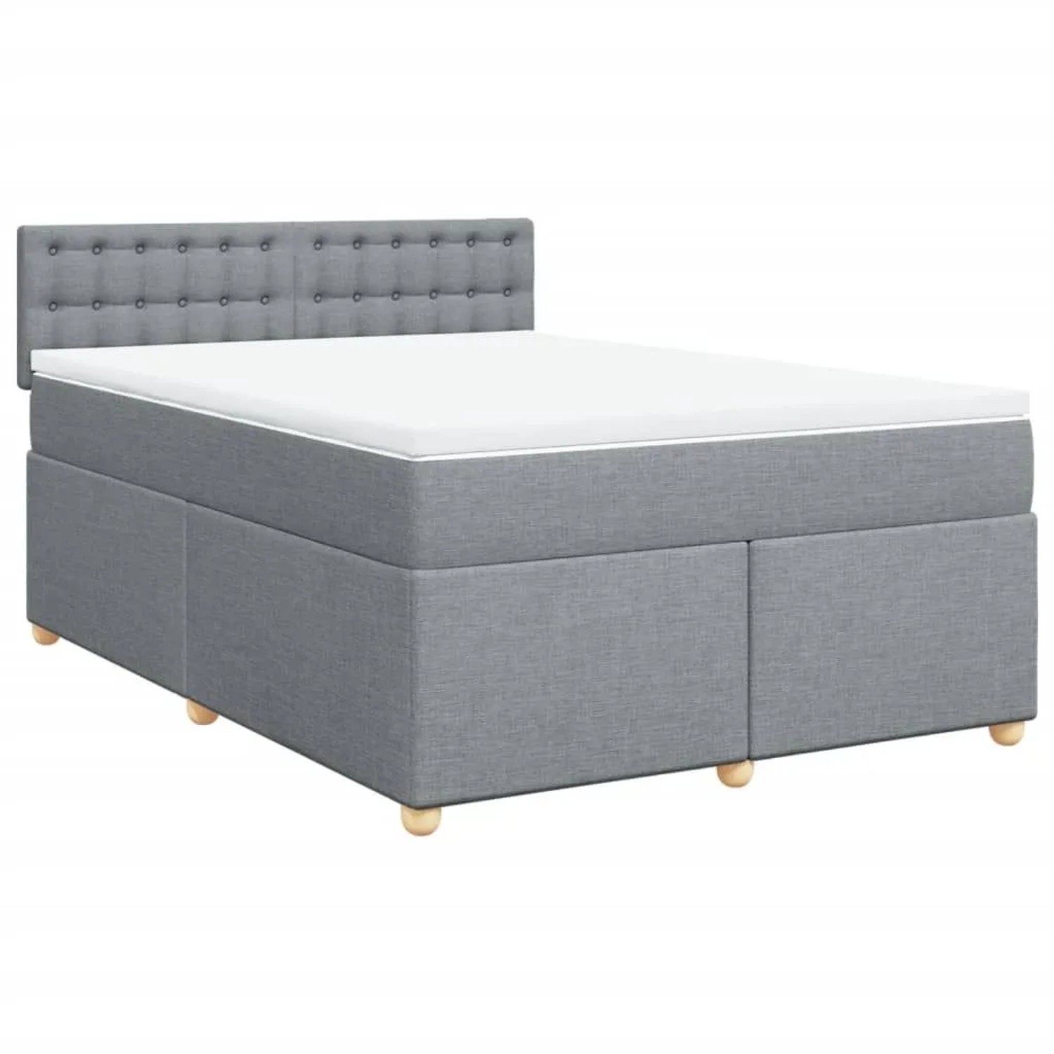 vidaXL Boxspringbett mit Matratze Hellgrau 140x190 cm Stoff 3288989 günstig online kaufen