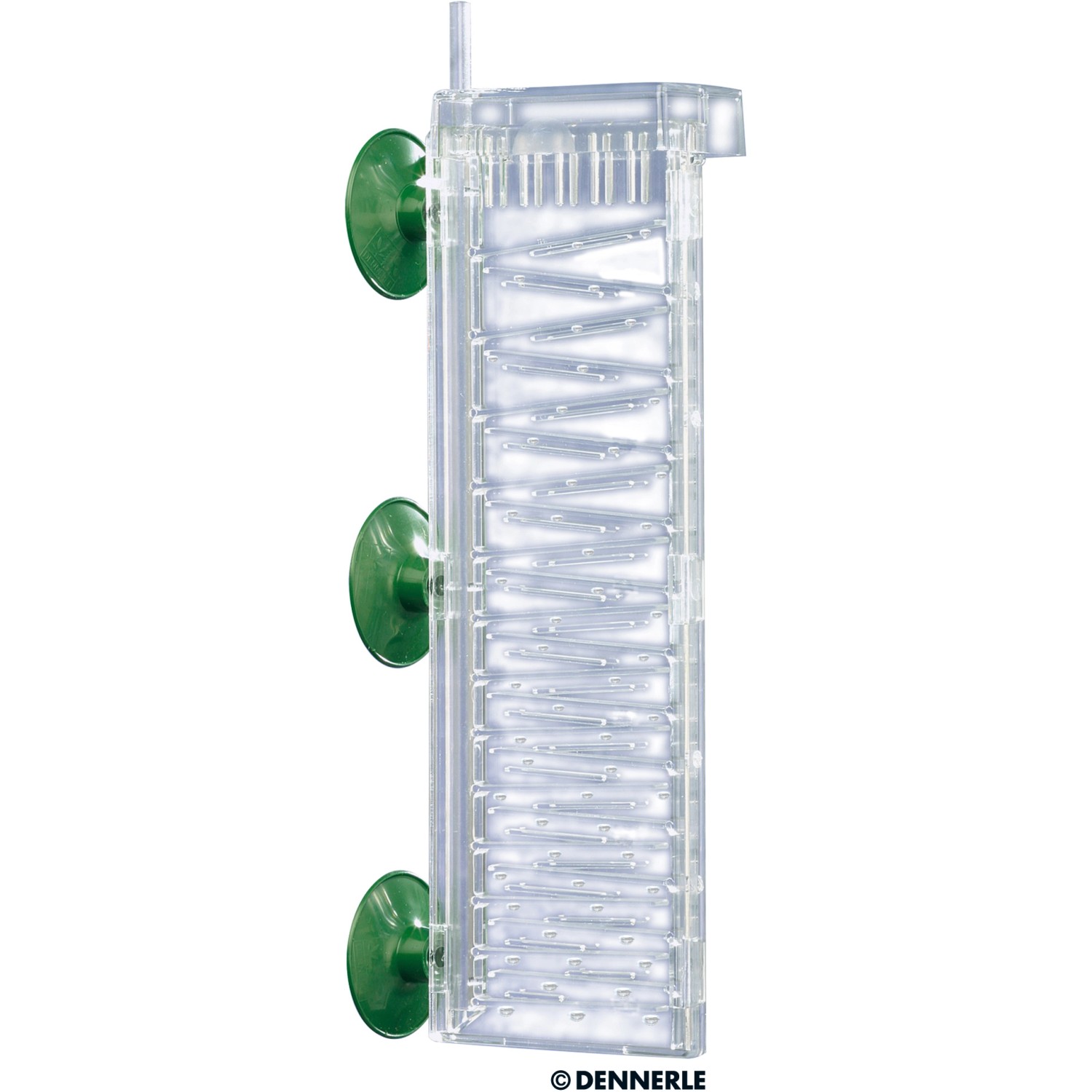 Dennerle CO2 Maxi-Flipper Zugabegerät für Aquarien, transparente Ausführung mit Saugnäpfen.