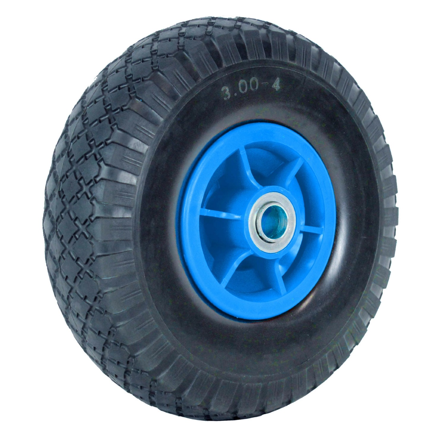TRUTZHOLM Sackkarrenrad PU Rad 260x85mm 3.00-4 60mm Durchmesser 20mm Blau