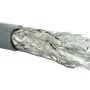 Graues Schwaiger CAT 6a Netzwerkkabel S/FTP, 10 m, mit freiliegenden Adern.