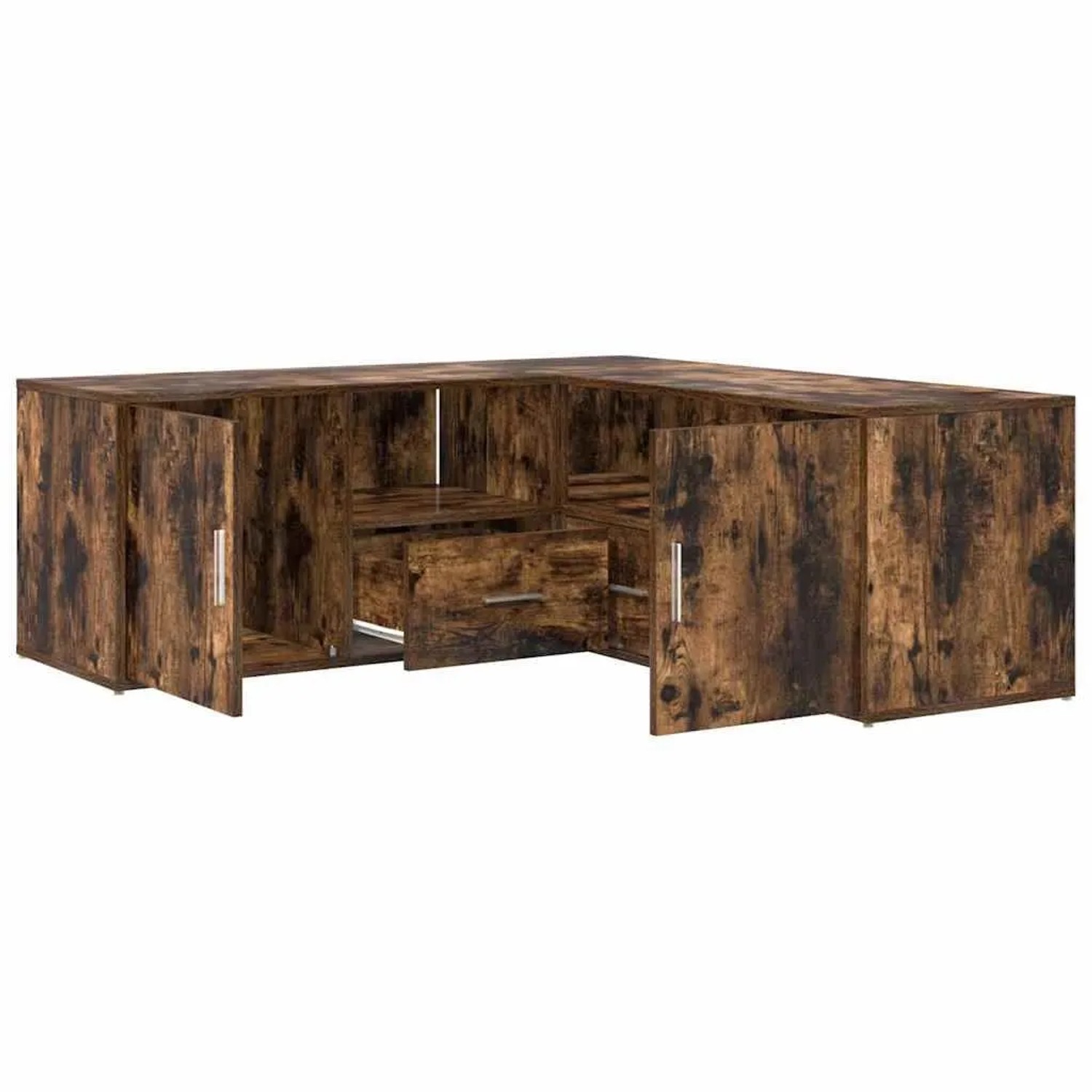 vidaXL Eckregal Räuchereiche 200x40x45 cm Holzwerkstoff 3307832