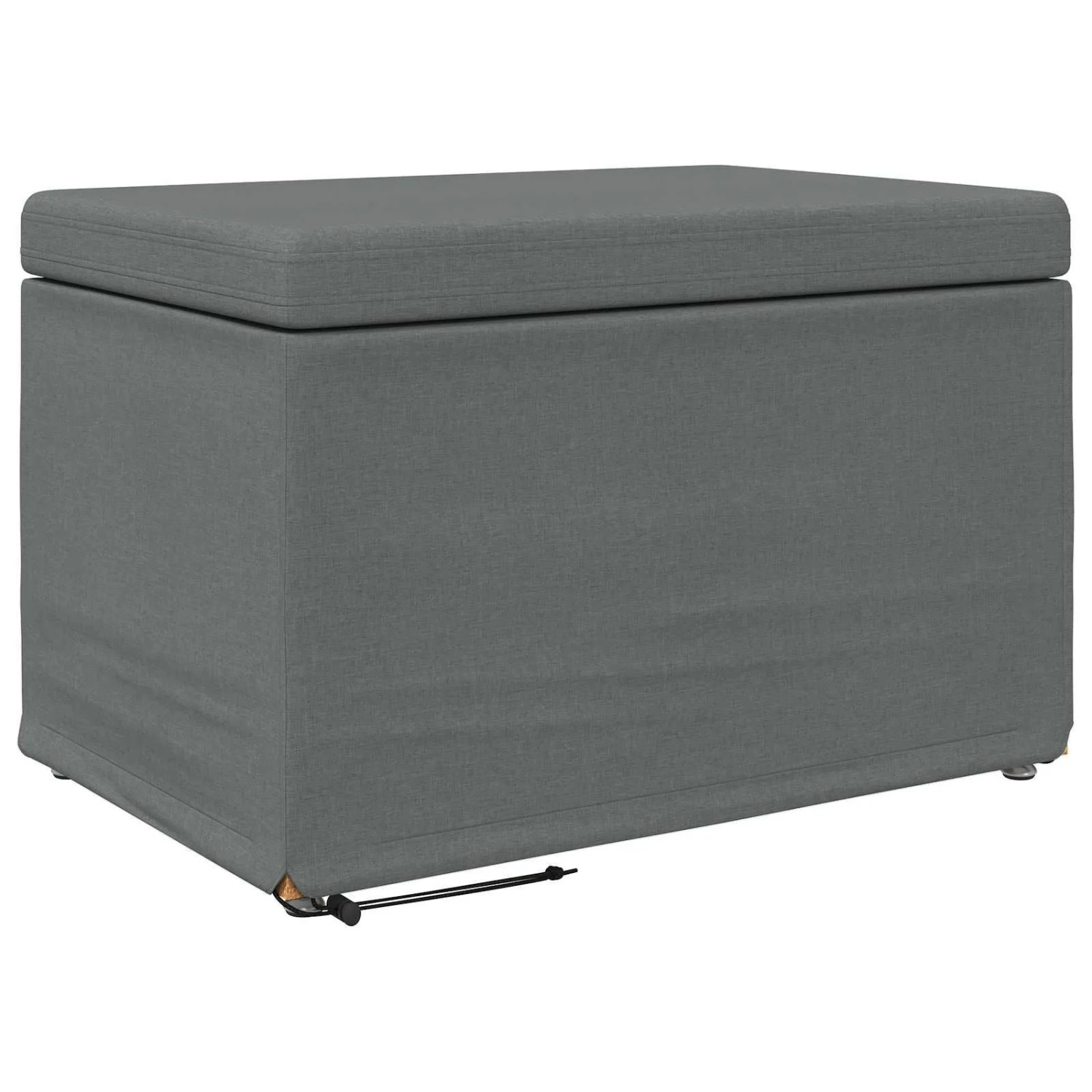vidaXL Hocker Dunkelgrau 61 x 41 x 40 cm Stoff und Pressholz 876759
