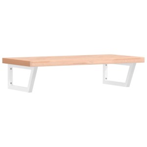vidaXL Waschbeckenregal Wandmontage Stahl und Massivholz Buche 3302438