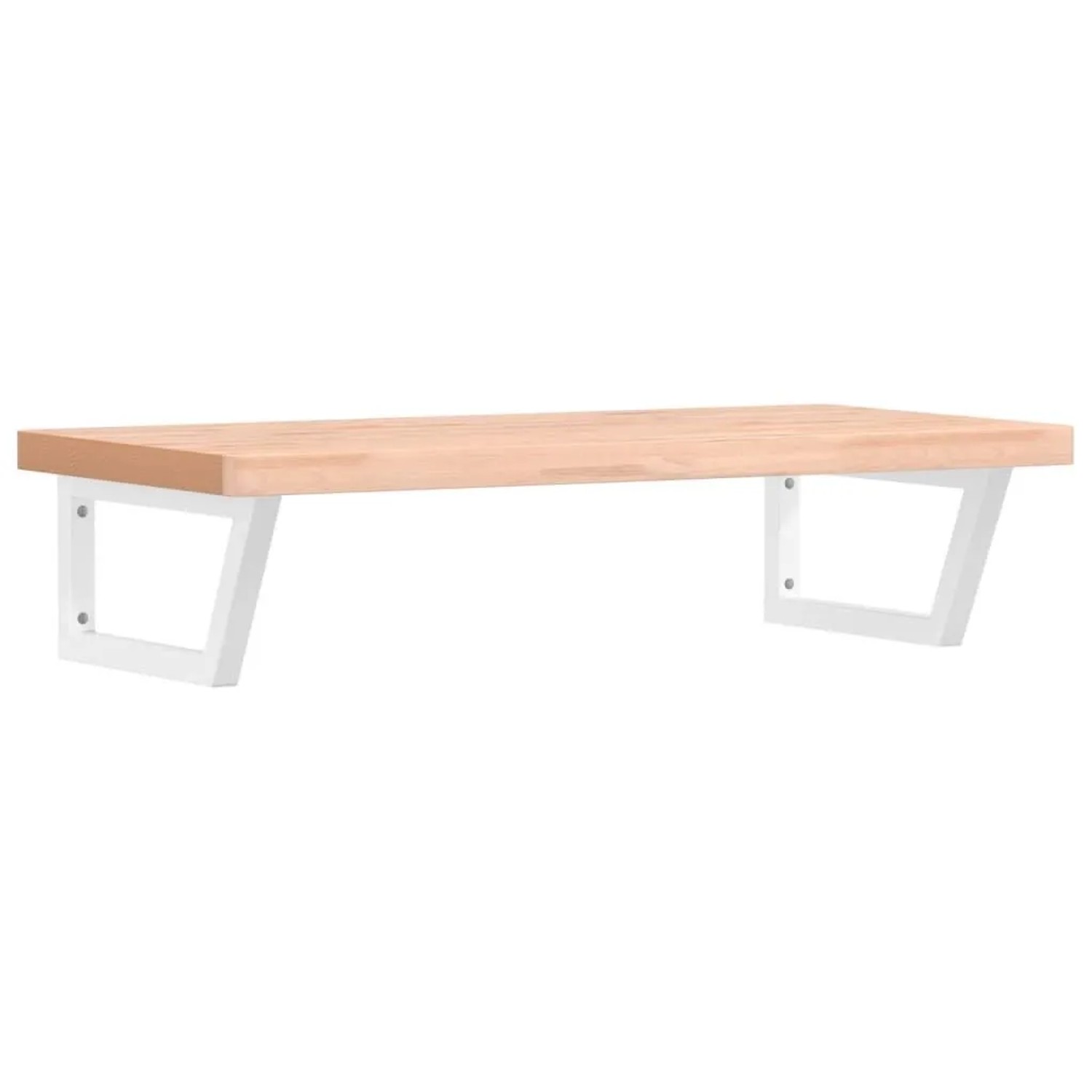 vidaXL Waschbeckenregal Wandmontage Stahl und Massivholz Buche 3302438