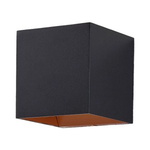 Moderne, schwarze LED Wandleuchte Zuzana aus Aluminium für den Innenbereich.