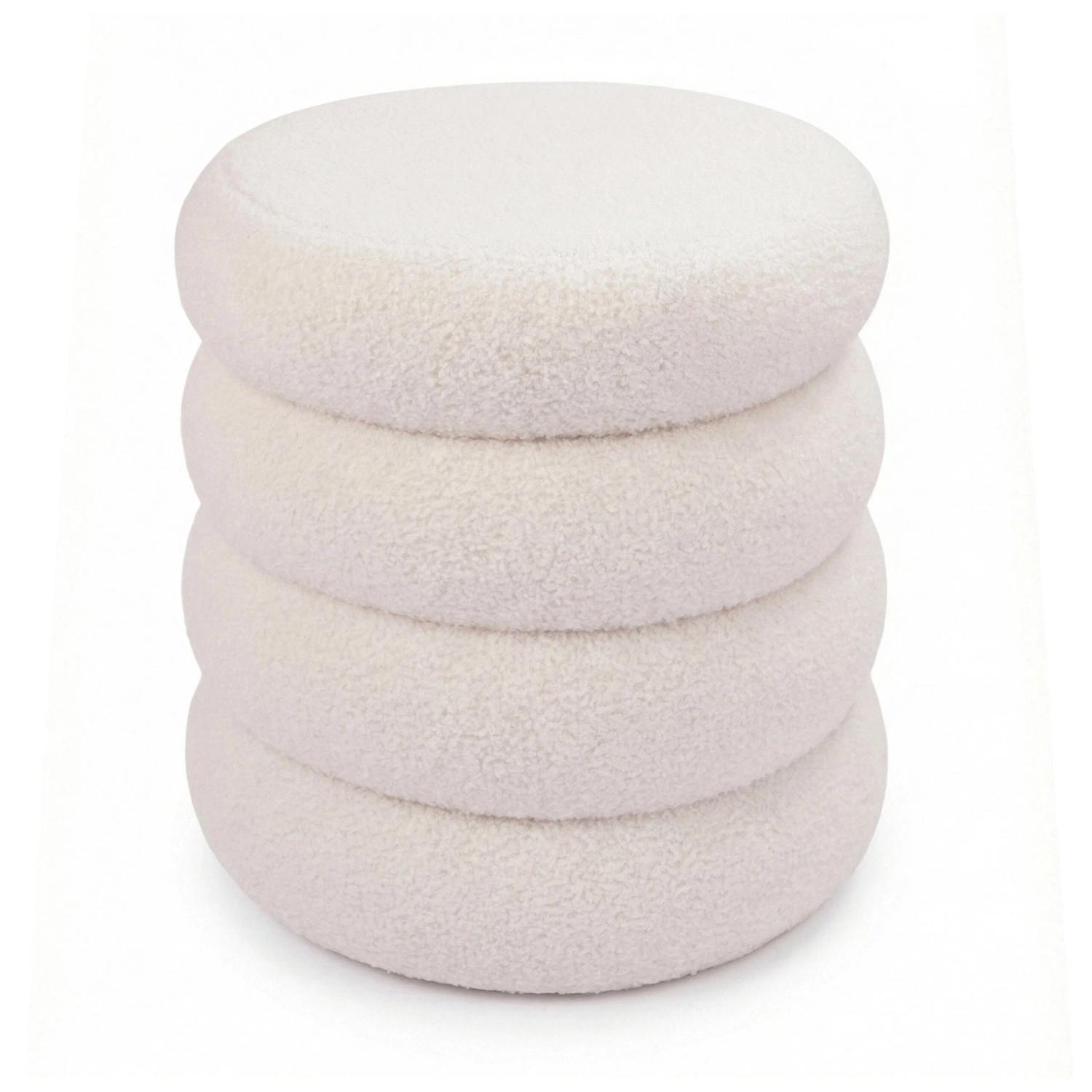 Relaxdays Sitzhocker Polyester Creme Gepolstert 47 cm x 42 cm 5 kg