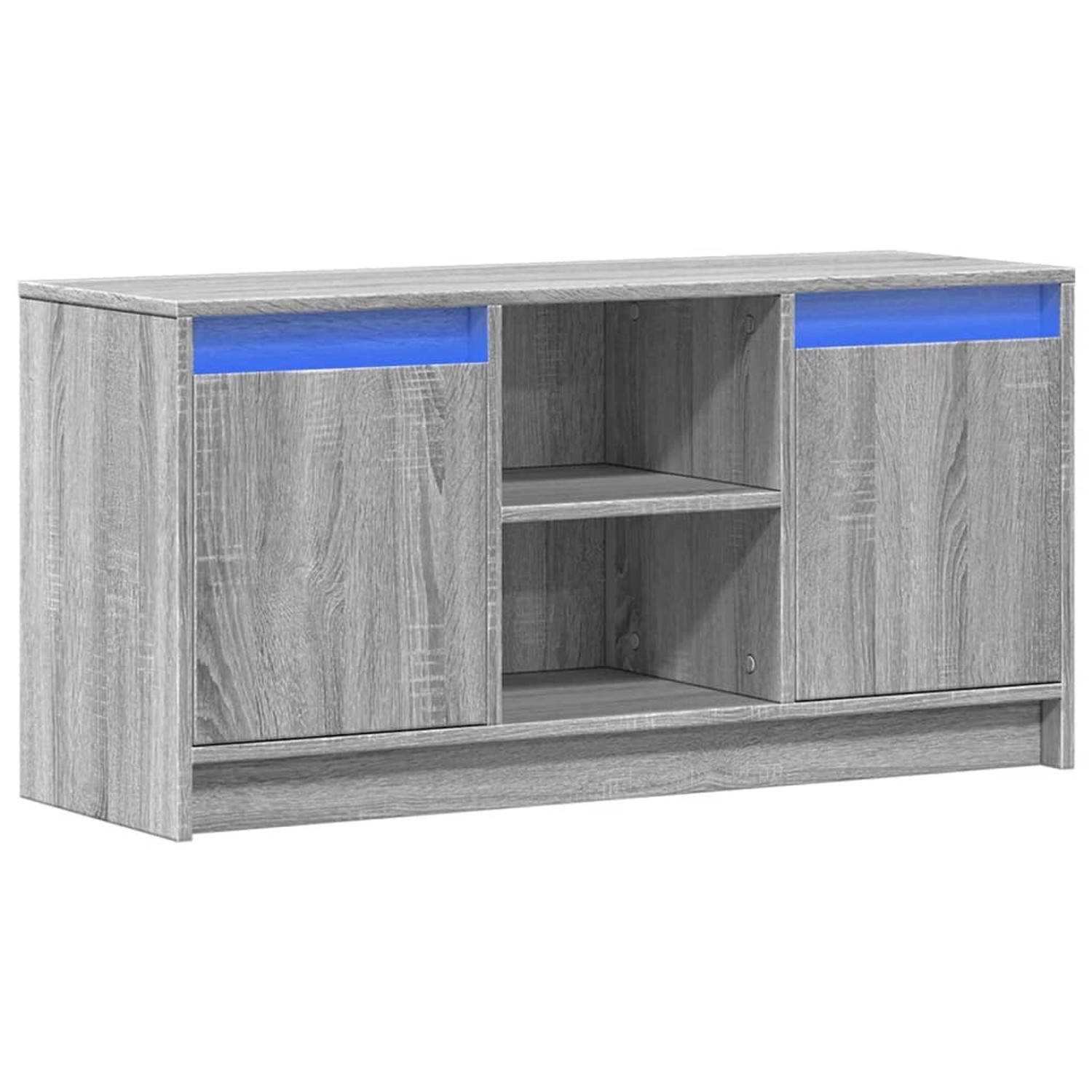 vidaXL TV-Schrank mit LED-Beleuchtung Grau Sonoma 100x34x50 cm 852192 günstig online kaufen