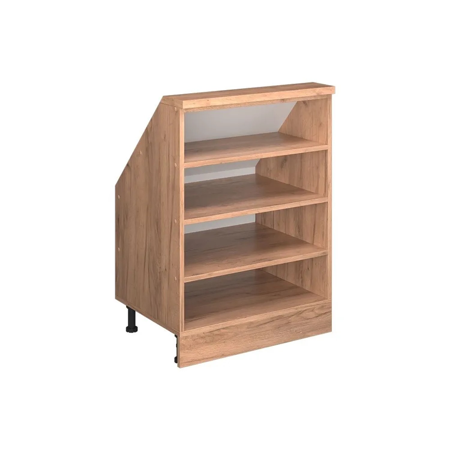 Vicco Küchenschrank für Dachschrägen R-Line Goldkraft Eiche 60 x 82 mit 4 Fächern Art Nr 60684