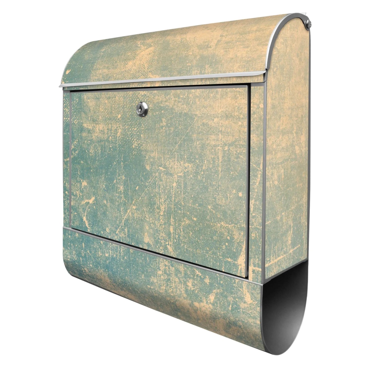 Banjado Design Briefkasten Silber Pulverbeschichtet 39x47x14cm 2 Schlüssel günstig online kaufen