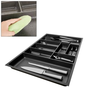 SOTECH ORGA-BOX-3 Besteckeinsätze Tiefe 473 mm Höhe 50,5 mm Anthrazit Schubladeneinsätze Breite 691 mm