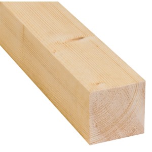 Sägeraues Fichte/Tanne Kantholz, 78x78x2000 mm, ideal für Dachstühle und Möbelbau.