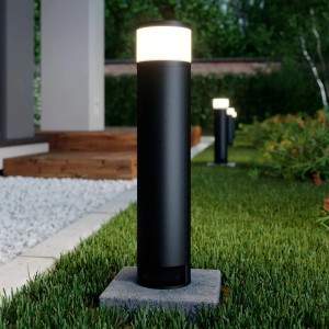 Lucande Außenleuchte Corban 9616171 Spritzwassergeschützt Modern in Schwarz aus Aluminium 1-flammig G9