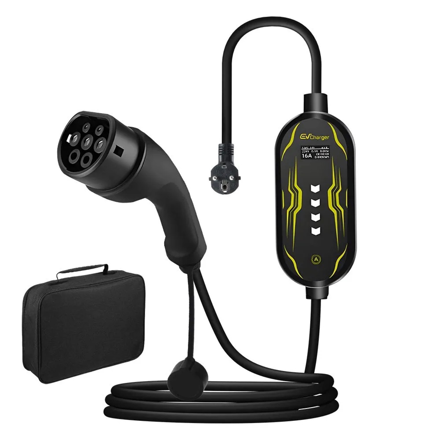 Junsun EV Ladegerät 3.5kw 5m Cable Smart App Type 2 1-phasig 6-16A Mit Beutel
