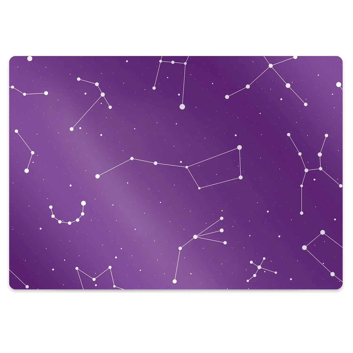 Tulup Bodenschutzmatte Sternenhimmel Stuhlunterlage 120x90 cm Lila Unterlage Schreibtischstuhl Schutzmatte für Bürostuhl