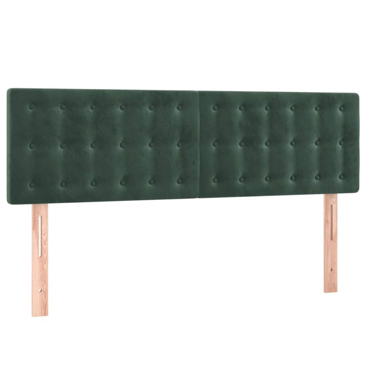 vidaXL LED Kopfteil Dunkelgrün 144x5x78/88 cm Samt 3122097