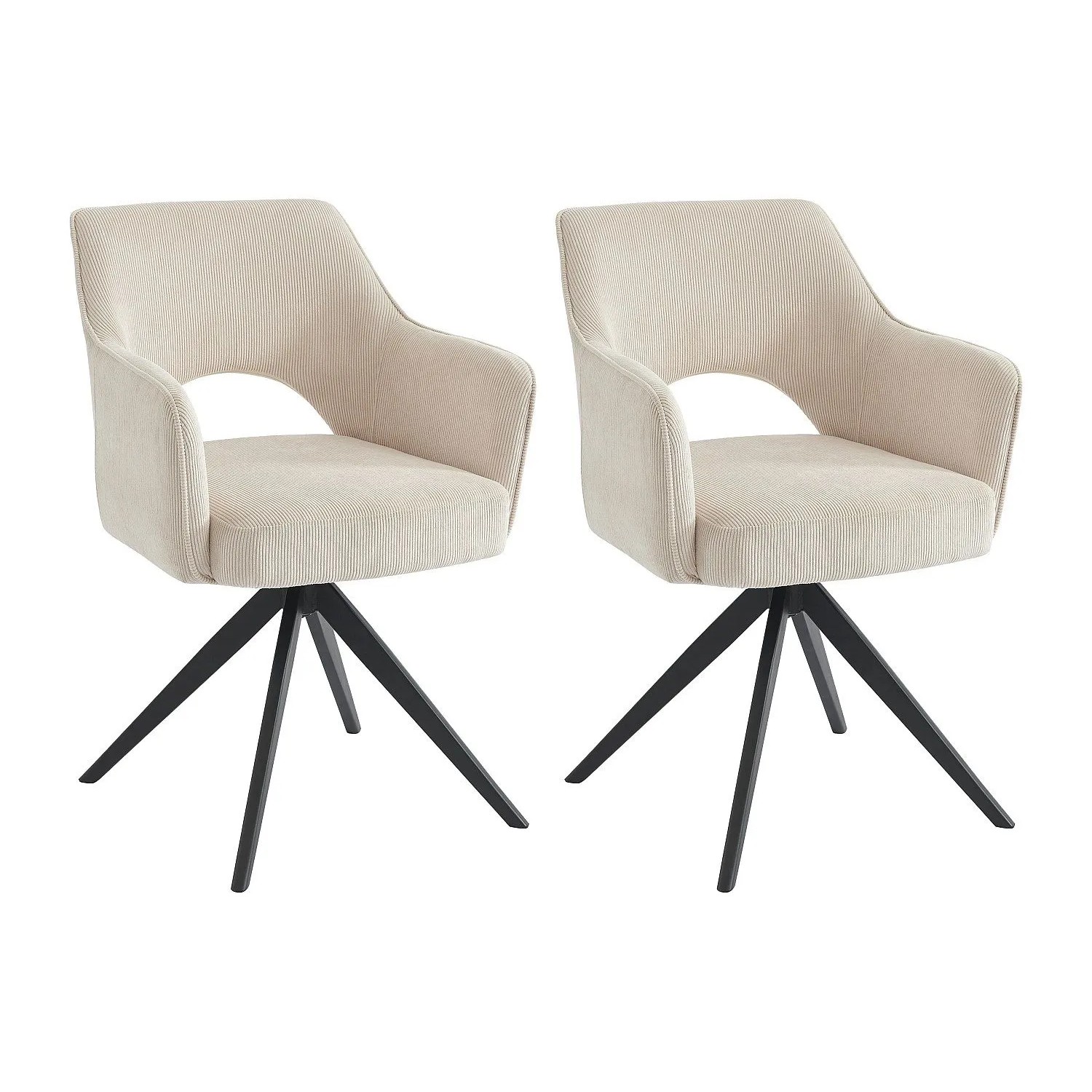 Vente-unique Stuhl Konya Cremefarben 58 cm