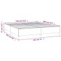 vidaXL Boxspringbett dunkelbraun (180x200 cm) mit Matratze und Lattenrost.