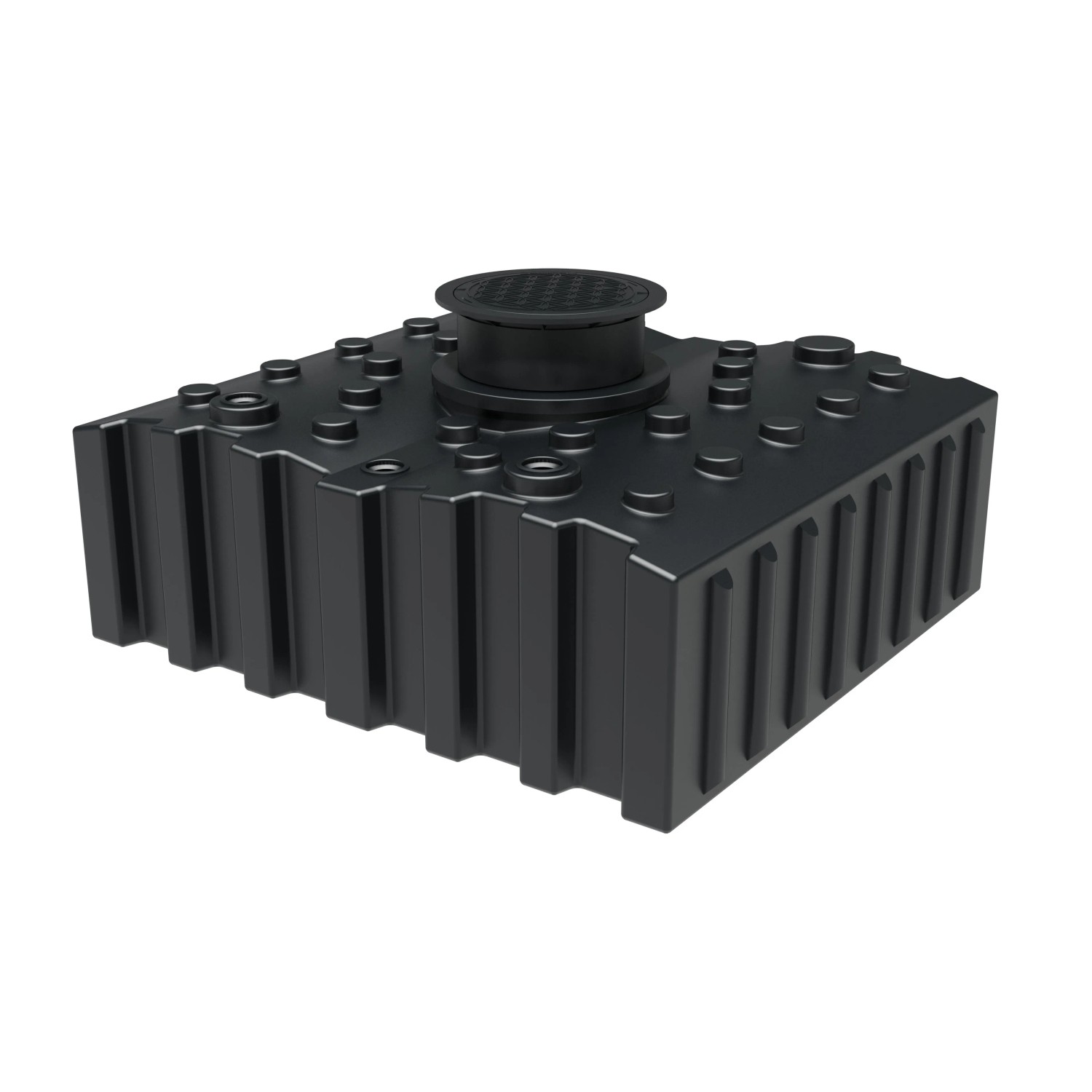 GreenLife Regenwasser Flachtank 4.000 l mit Ausgleichsdom und Abdeckung