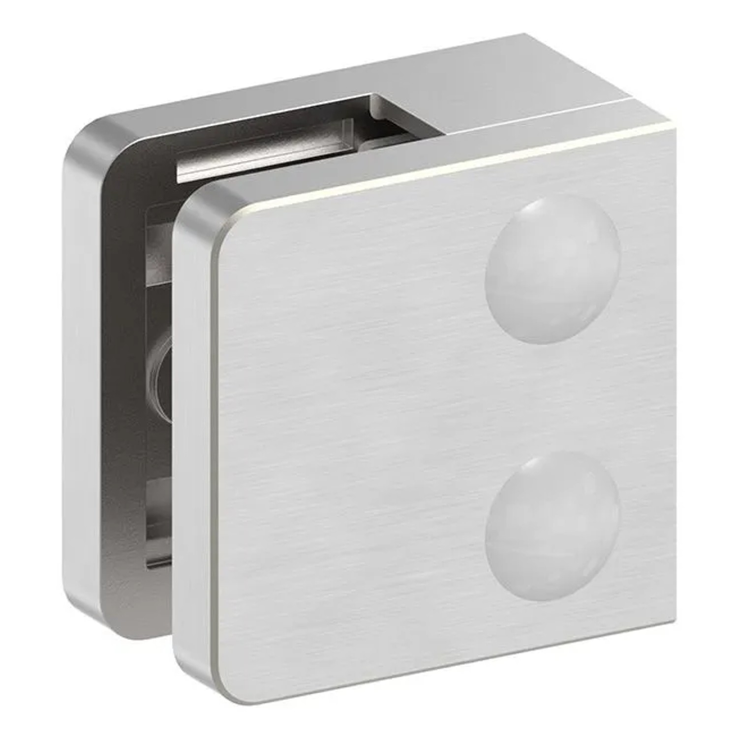 FeNau Glasklemme V2A 45 X 45 X 26 mm Gerade Mit AbZ Inkl. Schrauben