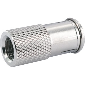 Schwaiger F-Quick-Stecker (7 mm, 2 Stk.) aus Metall für Koaxialkabel.