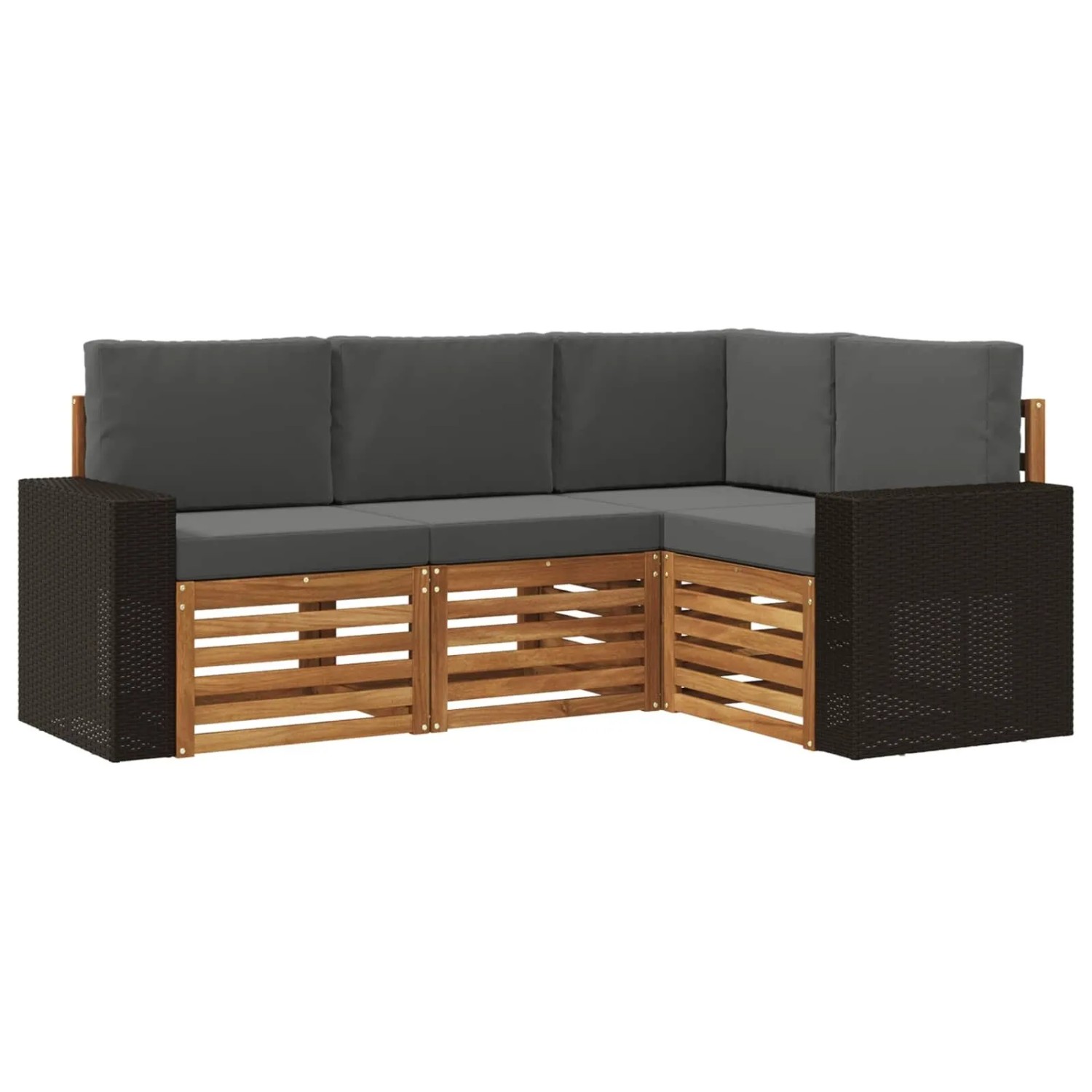vidaXL Sofagarnituren mit Kissen 4 Stk Massivholz Akazie 3384303