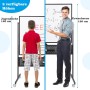 Costway Doppelseitiges Whiteboard mit Rollen, 120x90cm, zeigt Höhenverstellung für Kinder und Erwachsene.