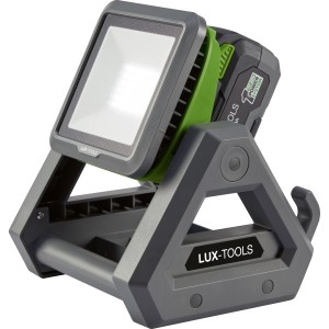 LUX Akku-Arbeitsleuchte 1PowerSystem A-AL-20 Solo, akkubetrieben, mit Tragegriff und verstellbarem Leuchtkopf.