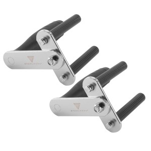 STAHLWERK Plattentragehilfe 2er Set aus Edelstahl mit rutschfesten Griffen.