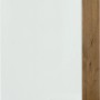Flex-Well Exclusiv Oberschrank, 60x89 cm, Magnolie/Eiche, Küchen-Hängeschrank mit Tür und schwarzem Griff.