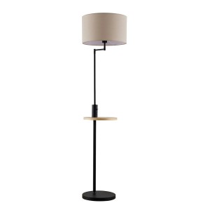 Lindby Stehlampe Zinia 8032316mit USB Anschluss Modern in Schwarz aus Metall 1-flammig E27 Wohnzimmerleuchte