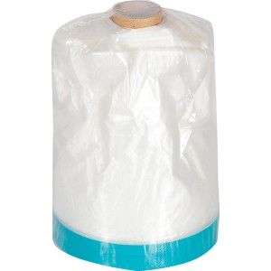 Quick-Masker Abdeckfolie 180 cm, Rolle mit Klebeband für Bauarbeiten.