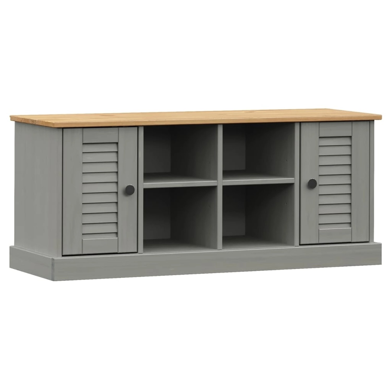 Thumbnail - vidaXL Schuhbank VIGO Grau 106x35x40 cm Massivholz Kiefer