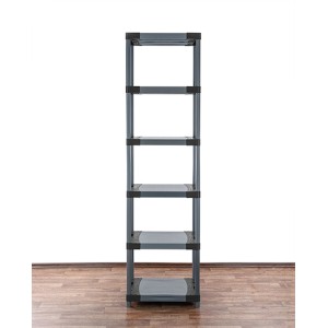 Graues PROREGAL Kunststoffregal Big Grey Bear mit 6 Böden, 220x70x46 cm. Ideal für Keller und Garage.