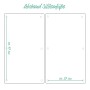 Skizze: Zeller Herdabdeckplatten-Set, 2-teilig, Schiefer-Optik, Maße der Silikonfüße.