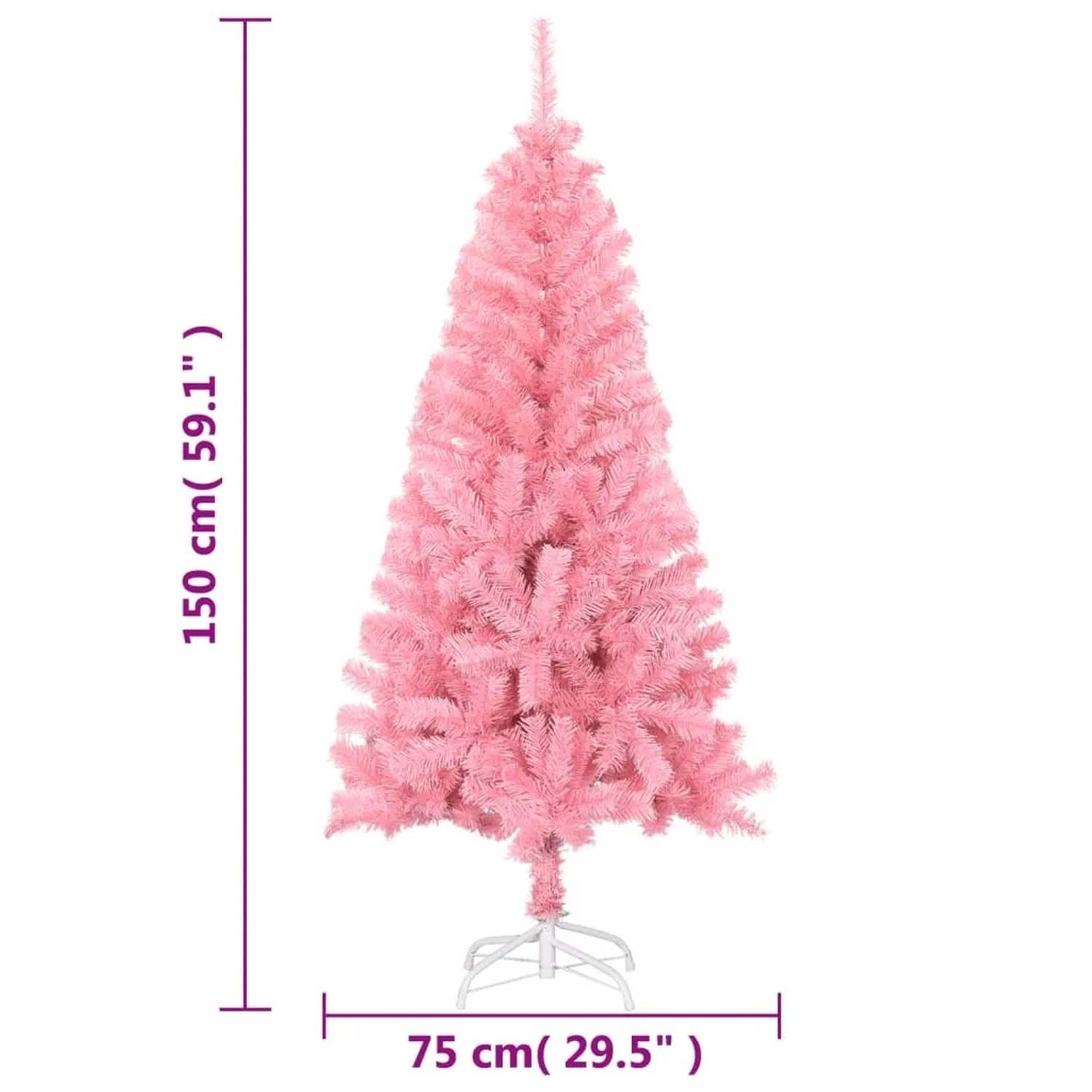 vidaXL knstlicher Weihnachtsbaum mit Stnder Rosa 150 cm PVC kaufen bei OBI