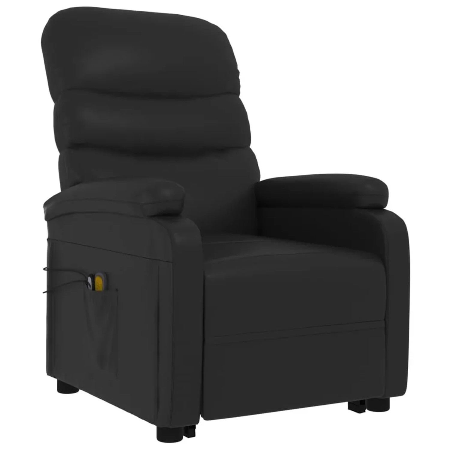 vidaXL Massagesessel mit Aufstehhilfe Schwarz Kunstleder 321283