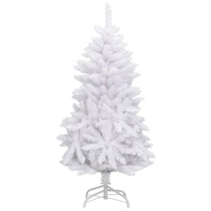 Weißer, klappbarer, künstlicher Weihnachtsbaum (120 cm) mit Ständer.