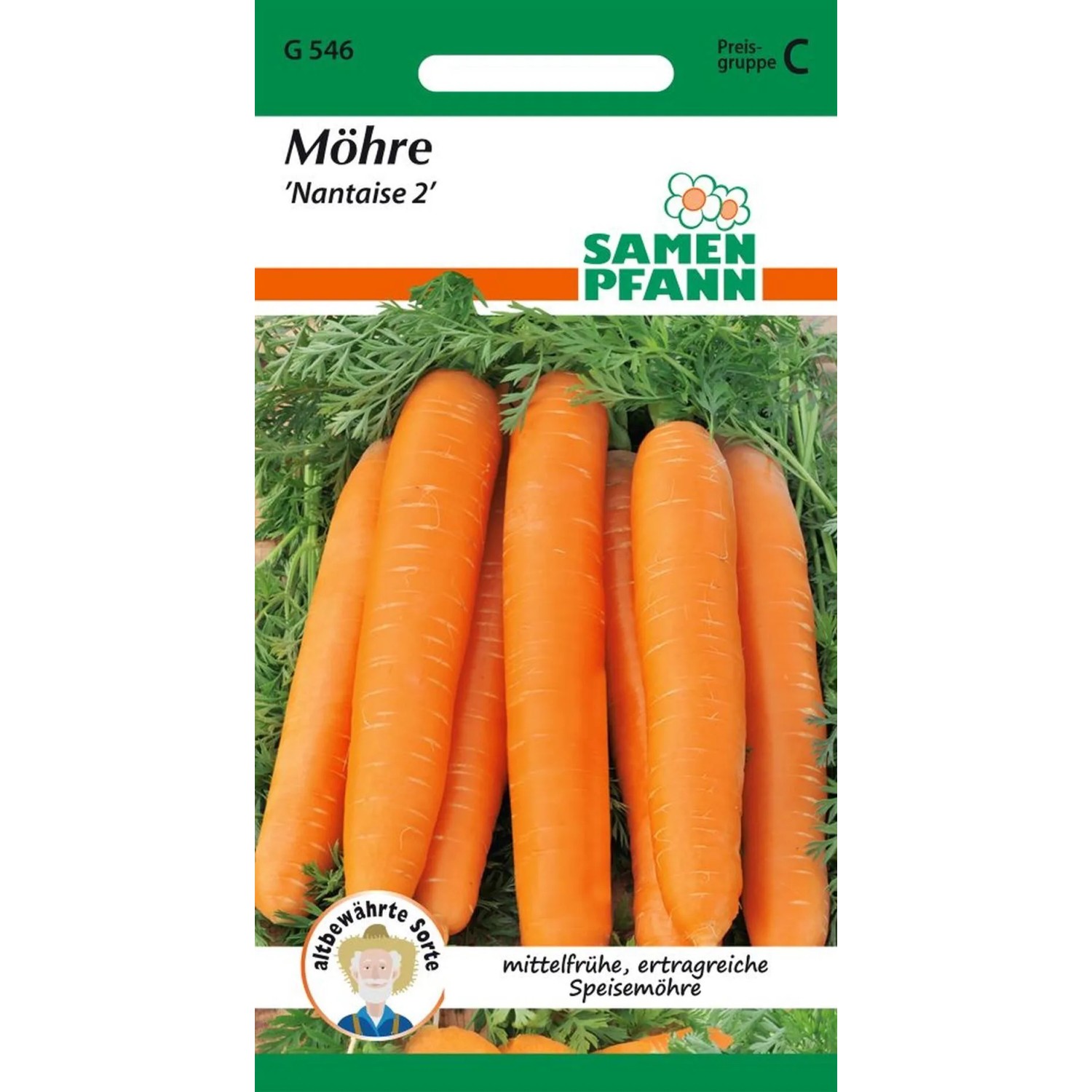 SAMEN PFANN Möhre Nantaise 2 Kleinpackung