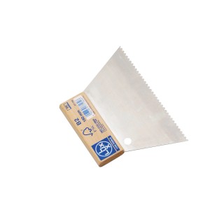 LUX Zahnspachtel grob Classic, 180mm, mit grober Zahnung für Leim und Klebstoff.
