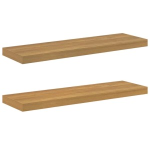 Zwei braune Wandregale (80cm) aus Holzwerkstoff von vidaXL.