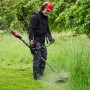 Einhell Akku-Sense GP-BC 36/430 Li BL-Solo im Einsatz beim Trimmen von Gras.