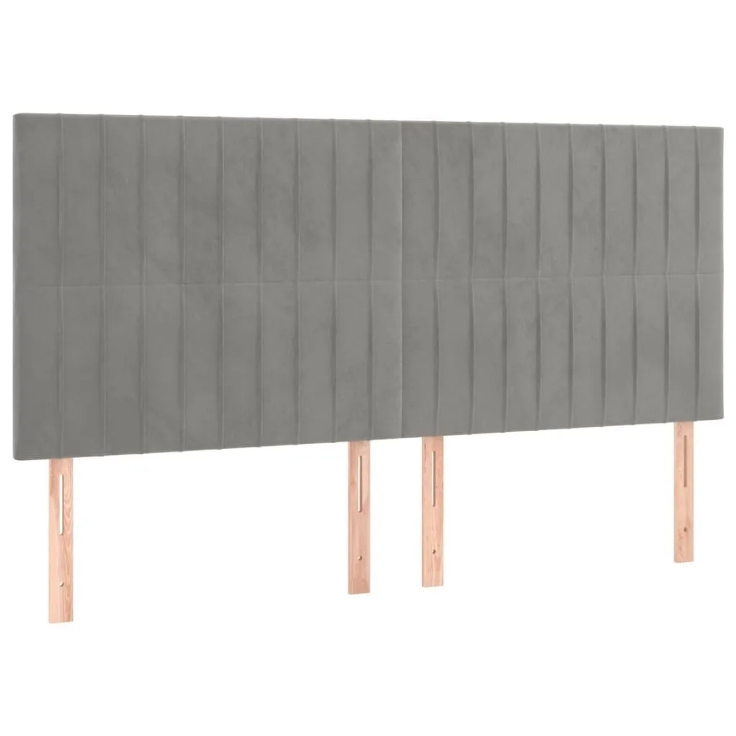 vidaXL Kopfteil Hellgrau 180x5x118/128 cm Samt 3116630