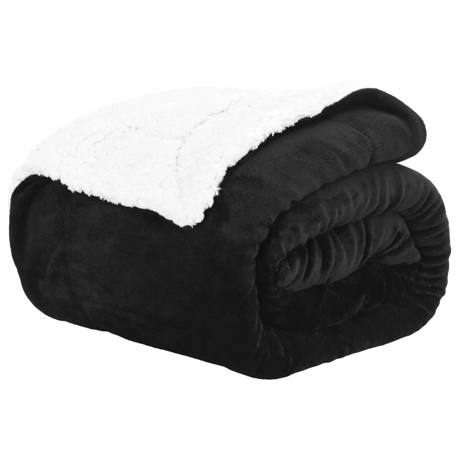 vidaXL Überwurfdecke Schwarz 220 x 240 cm Fleece 42016995
